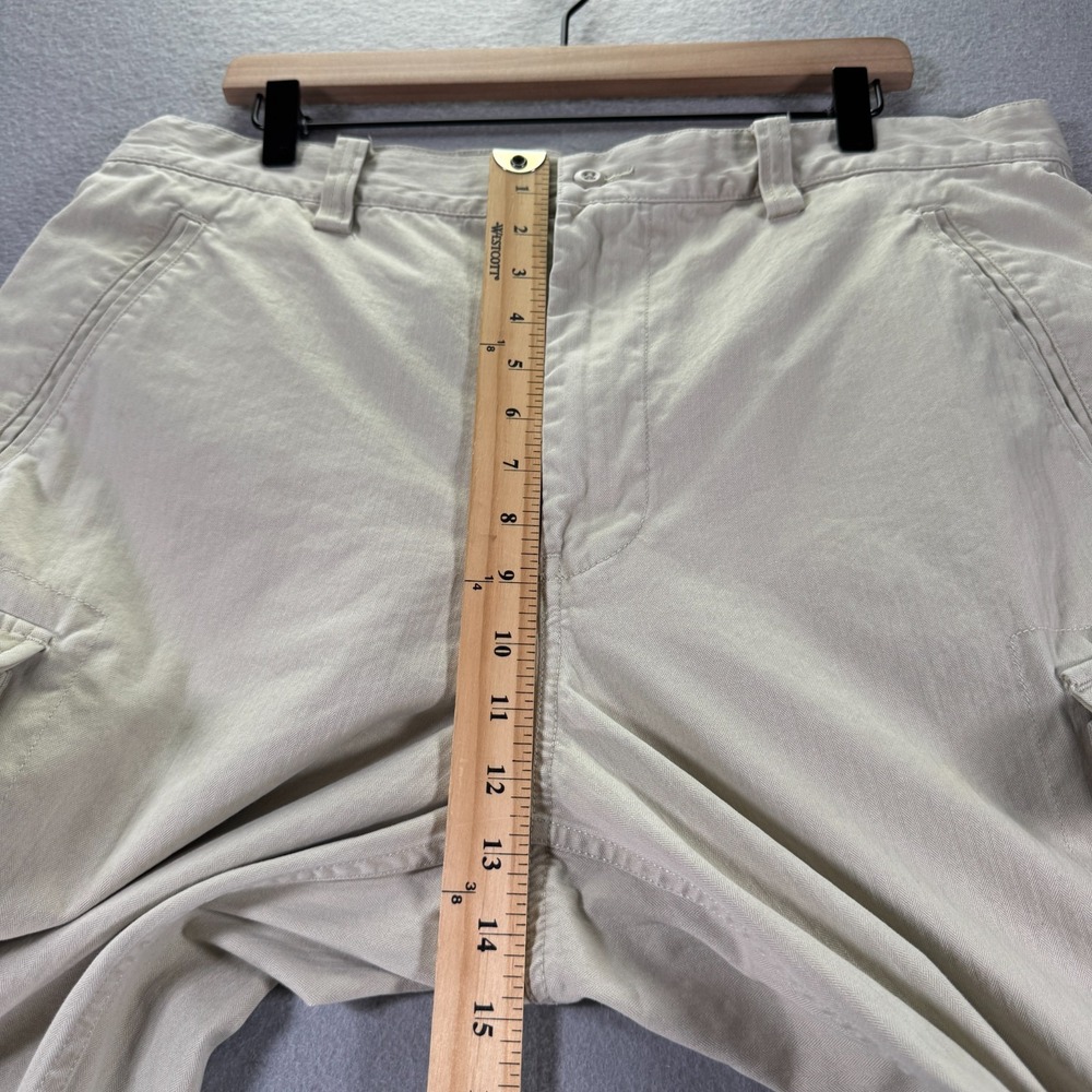 Vintage Gap Cargo Pants Men 36x30 Beige Straight Wide Leg Heavyweight Trendy 90s - Picture 9 of 15